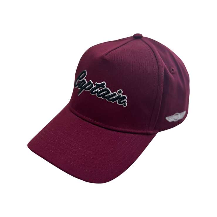 Hat - Maroon, White and black