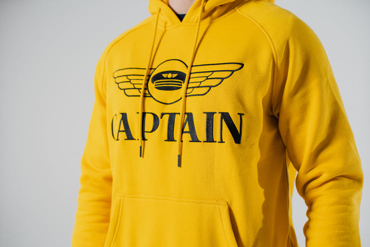 Hoodie-LIMITED EDITION Yellow & Black Embroidered